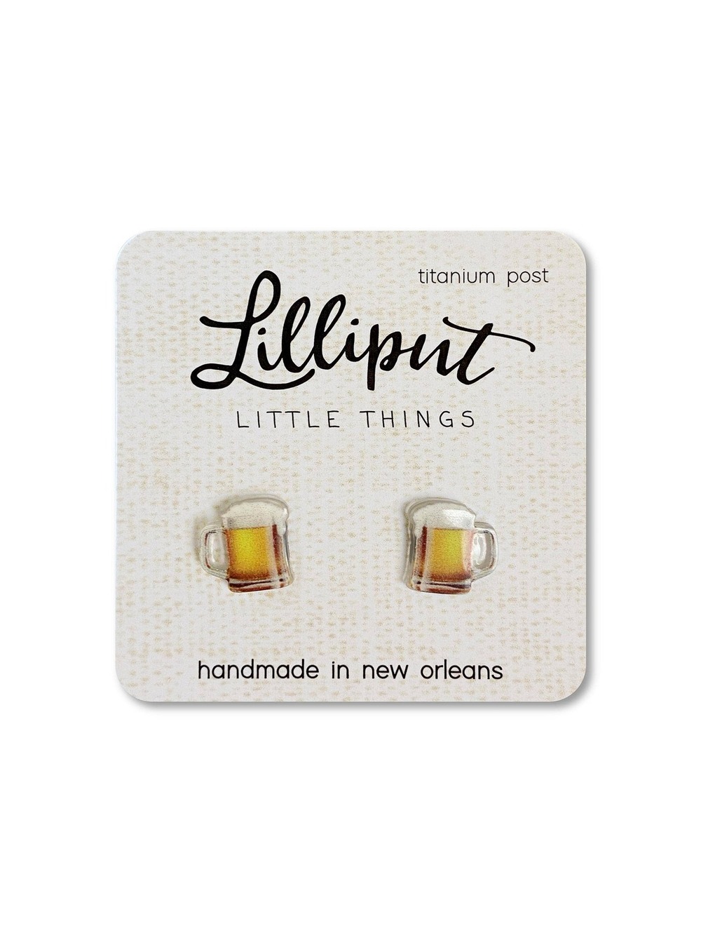 Lilliput Beer Mug Earrings